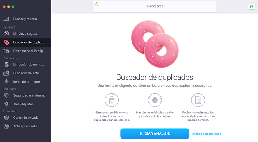 mackeeper duplicate finder